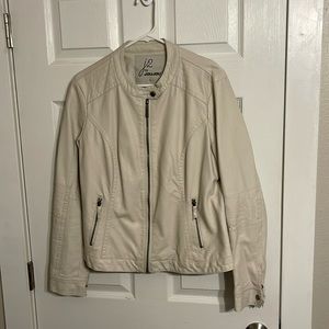 New never worn beige pleather jacket.